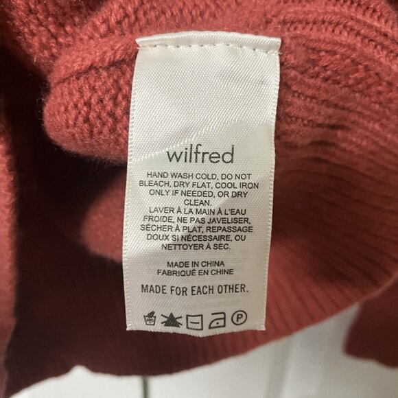 Aritzia Wilfred Sweater Womens XS Cashmere Knit Funnel Turtleneck Pullover - Picture 5 of 8